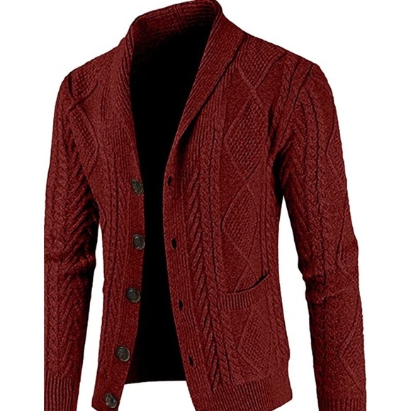 Mens Cardigan Sweater Other - Mens New Knit Cardigan Sweater Multiple Sizes